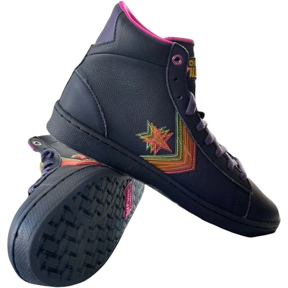 Unisex M9.5 W11 Converse Heart Of The City Pro Leather Hi Obsidian Hyper Magenta - Picture 4 of 12